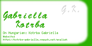 gabriella kotrba business card